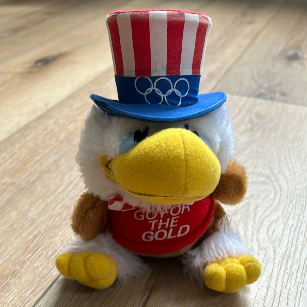 Vtg Los Angeles 84 Olympic Mascot Sam Eagle 8" Plush Rare Go for the Gol…